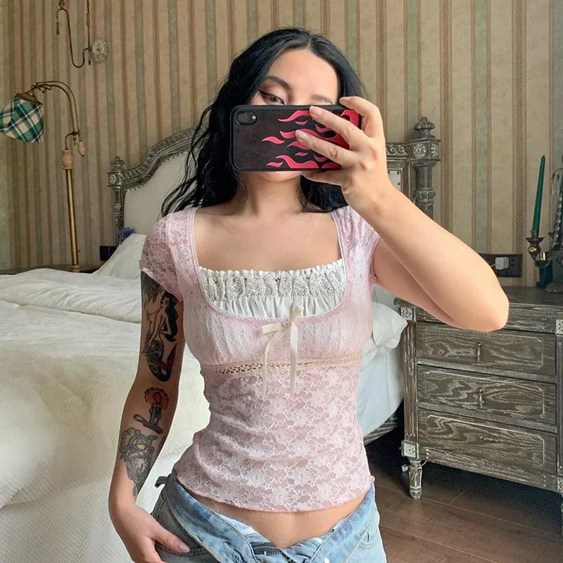 Maxct &Coquette Lace Detailed Top