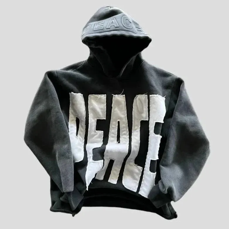 Peace Hoodie Unisex Loose Style Maxct