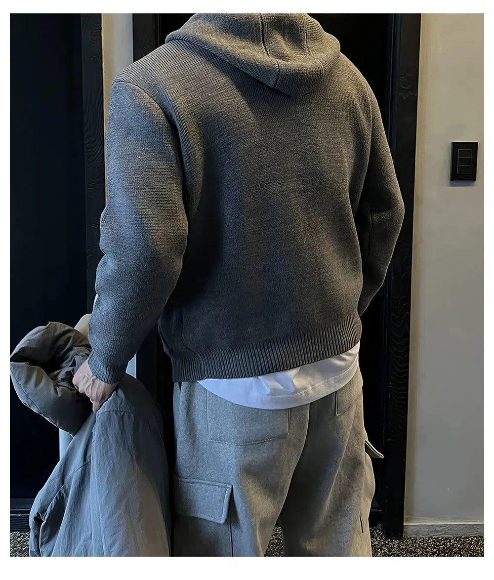 Maxct Full Zip Hooded Sweater Jacket