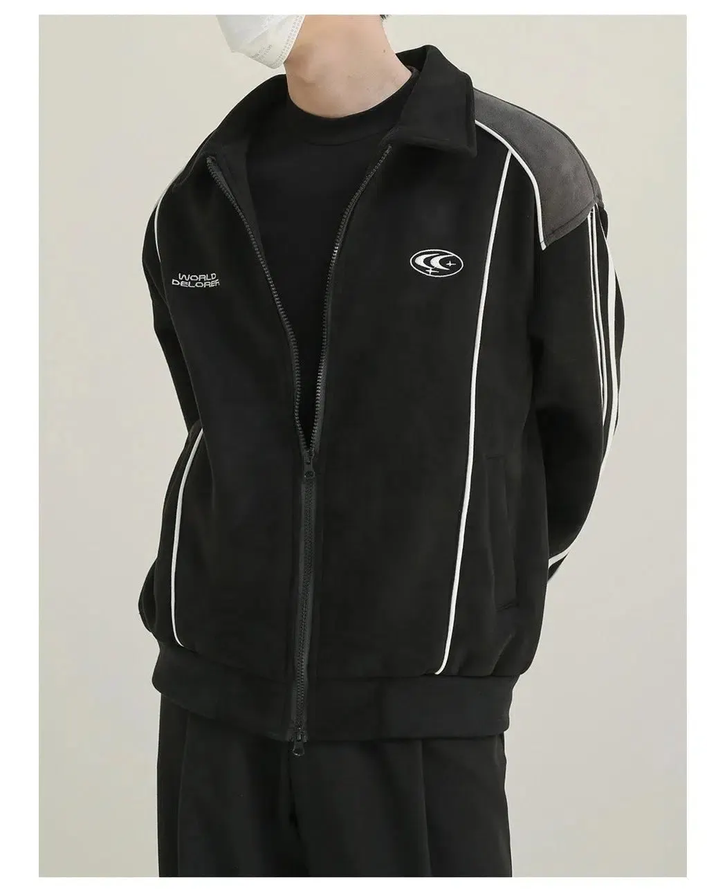 Maxct Suede Lapel Sports Jacket
