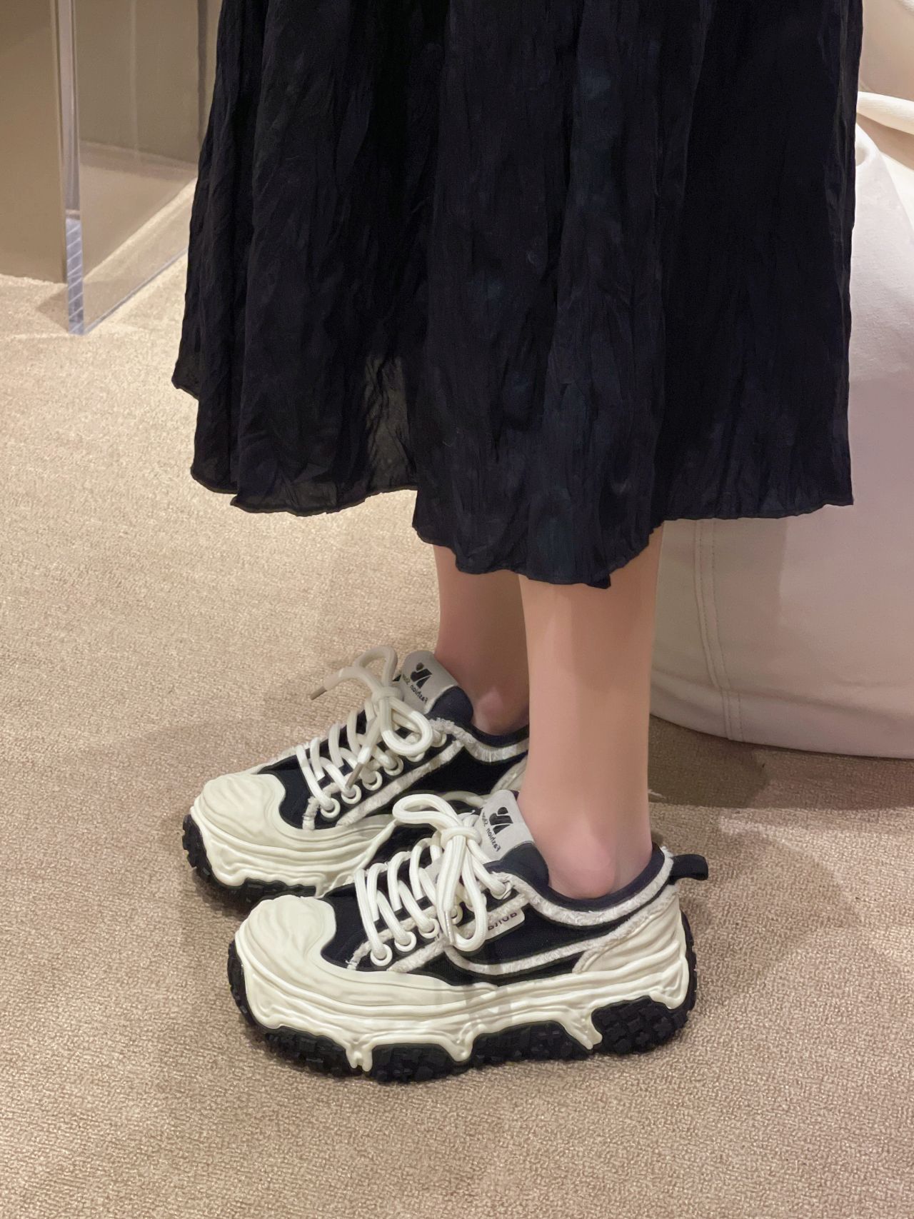 Women's Canvas Platform Sneakers - Designer Breathable Casual Footwear