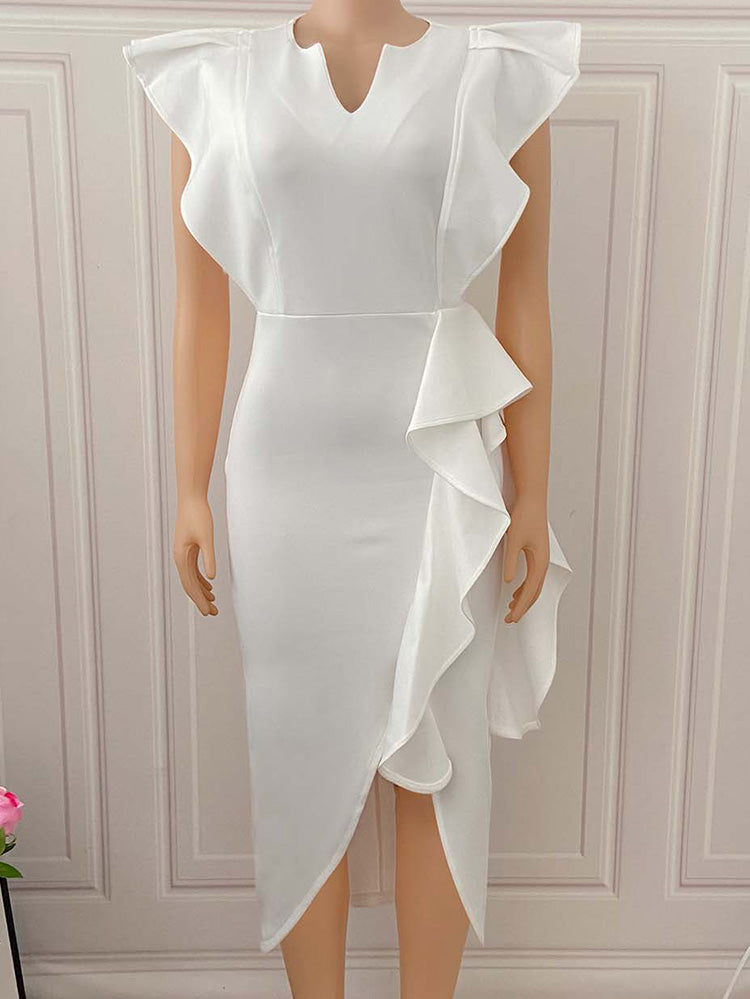 Solid Evening Dress Maxct