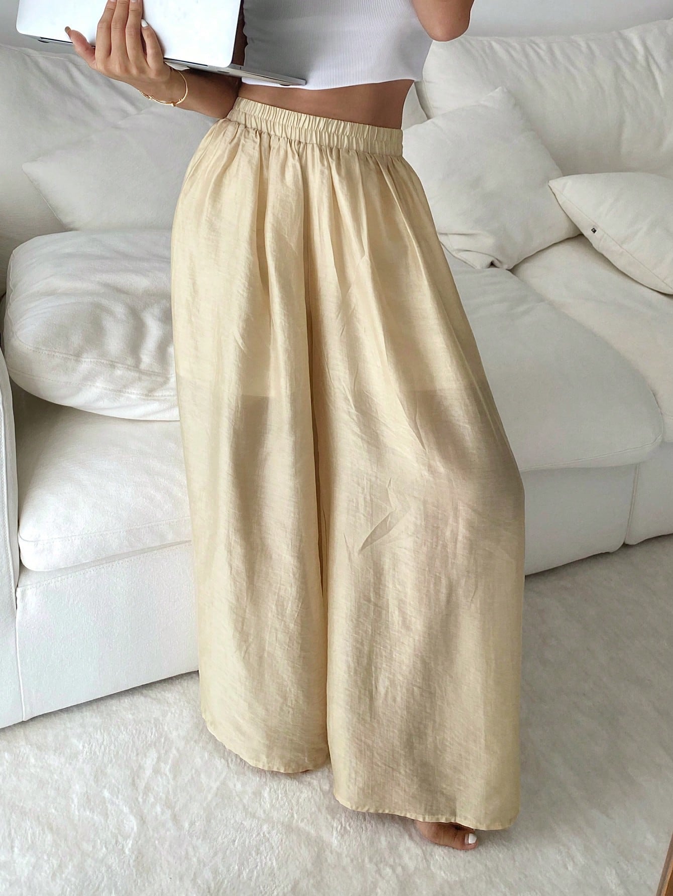 Maxct Spring/Summer Casual Loose Pantskirt Home Clothing