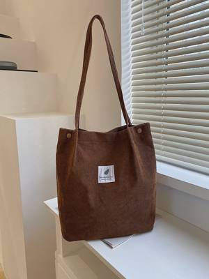 Faux Shearling Cartoon Graphic Tote Bag - Women Tote Bags