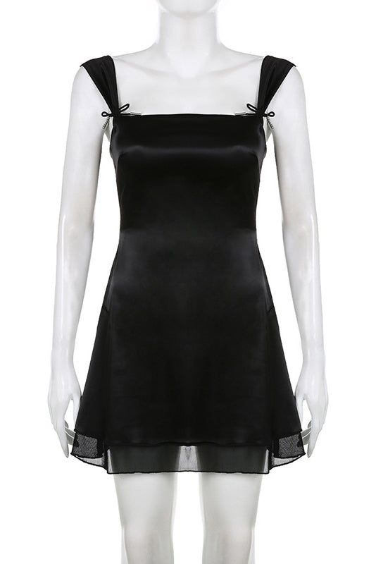 Sleeveless Black Mini Dress Maxct