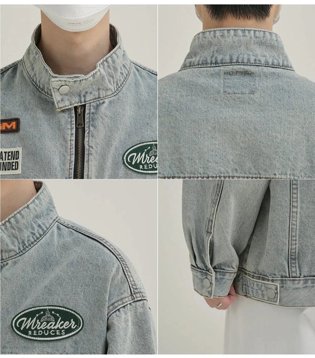 Maxct Racing Print Label Denim Jacket