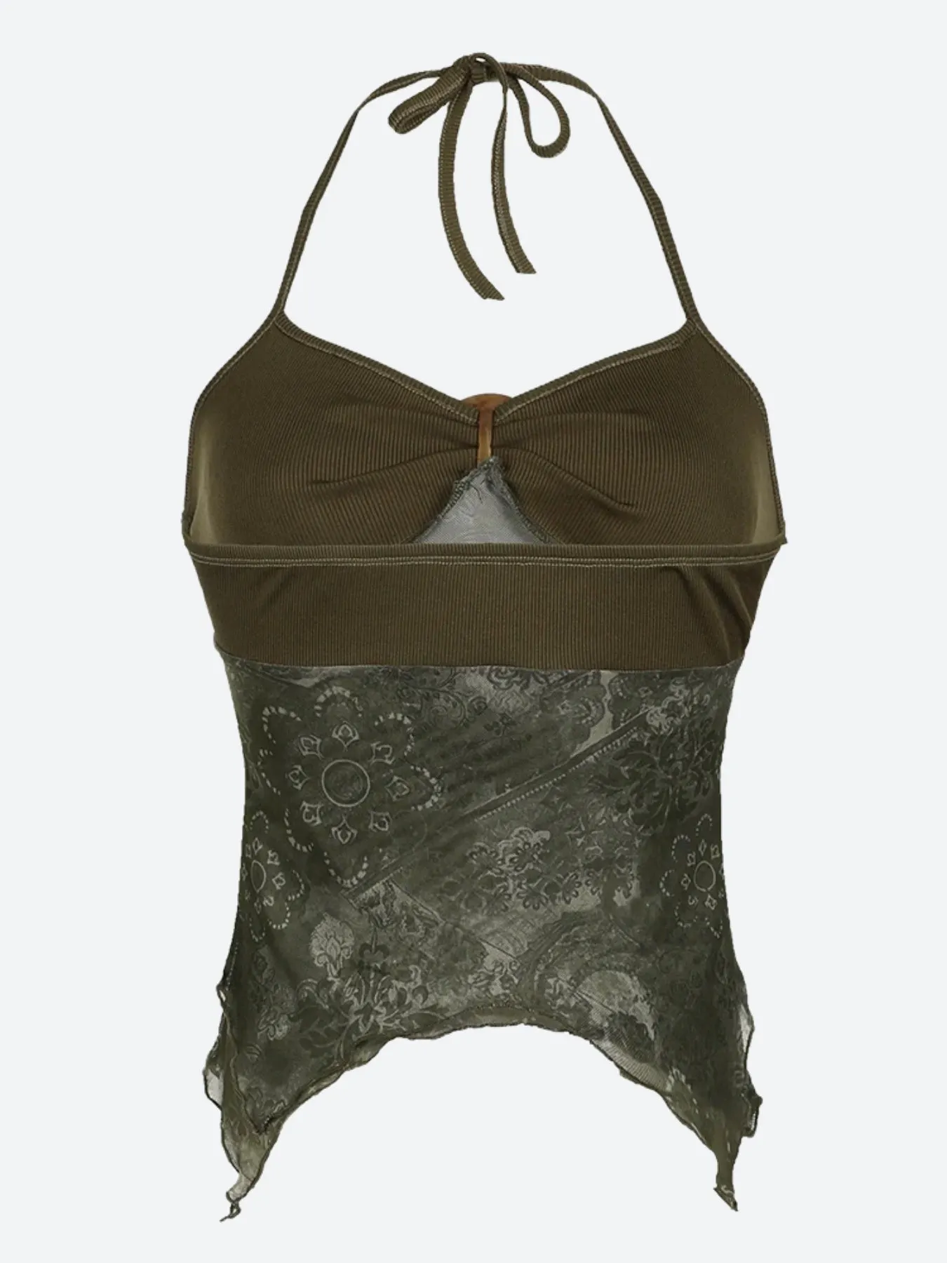 Maxct &Fairy Grunge Floral Halter Neck Top