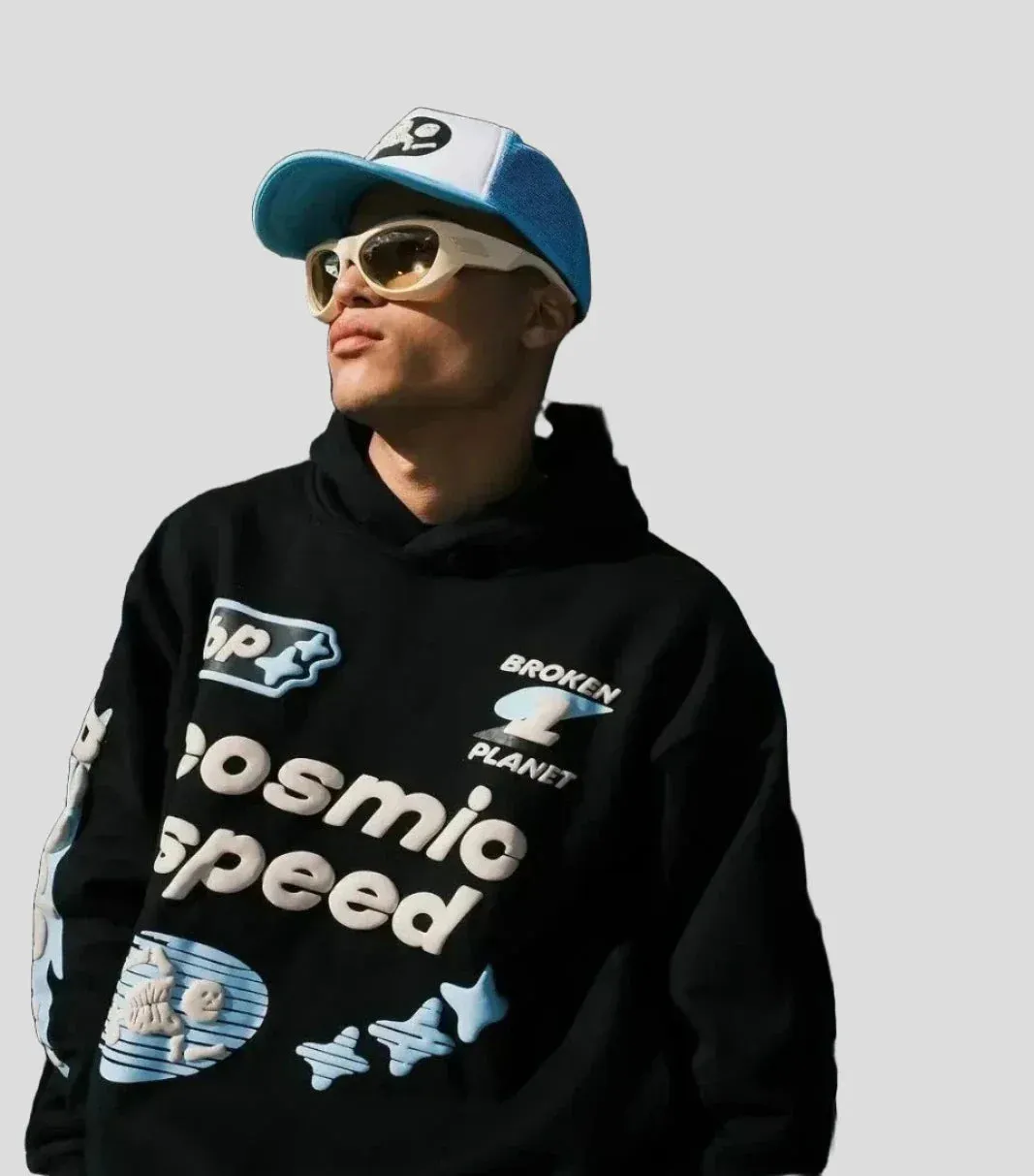 Oversized Broken Planet Hoodie Sweatshirt Maxct