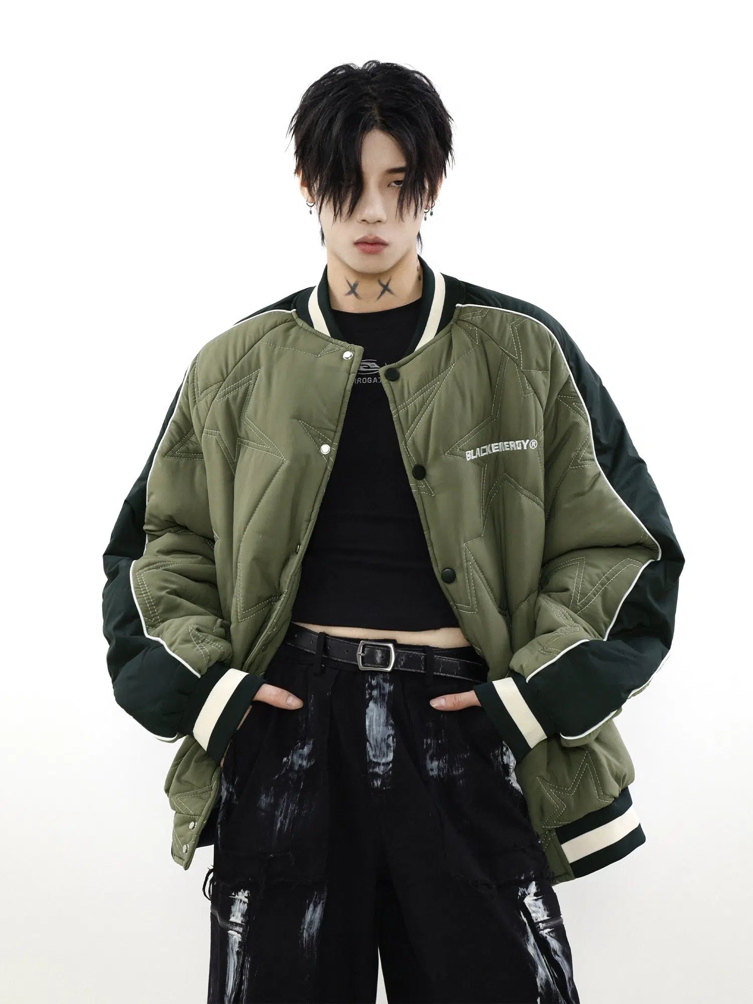 Maxct Army Green Baseball Jacket