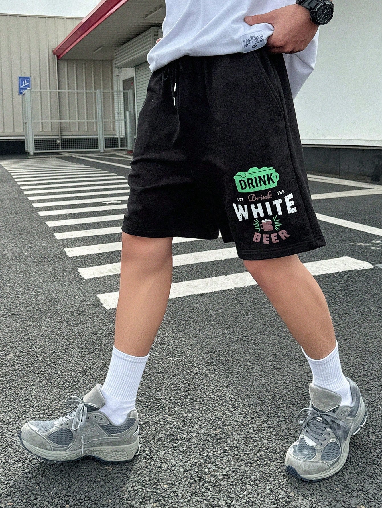 Maxct Men Casual Printed Letter Shorts For Spring And Summer
