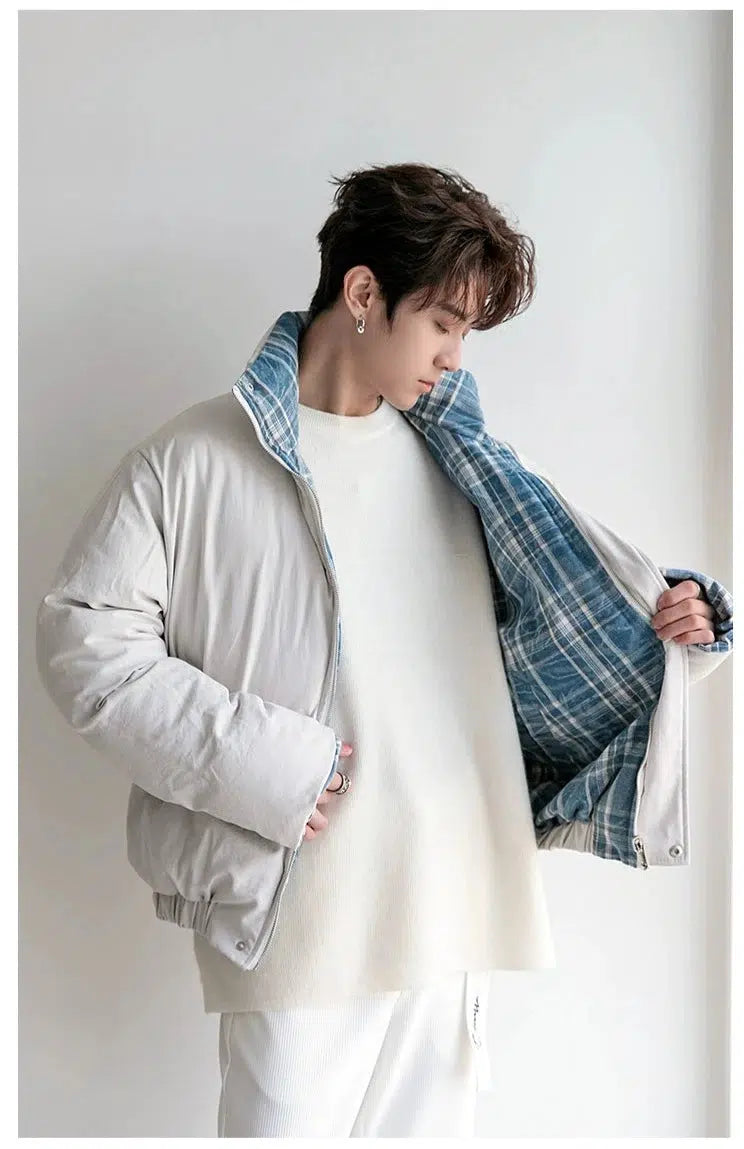 Maxct Double-Side Plaid Cotton Jacket