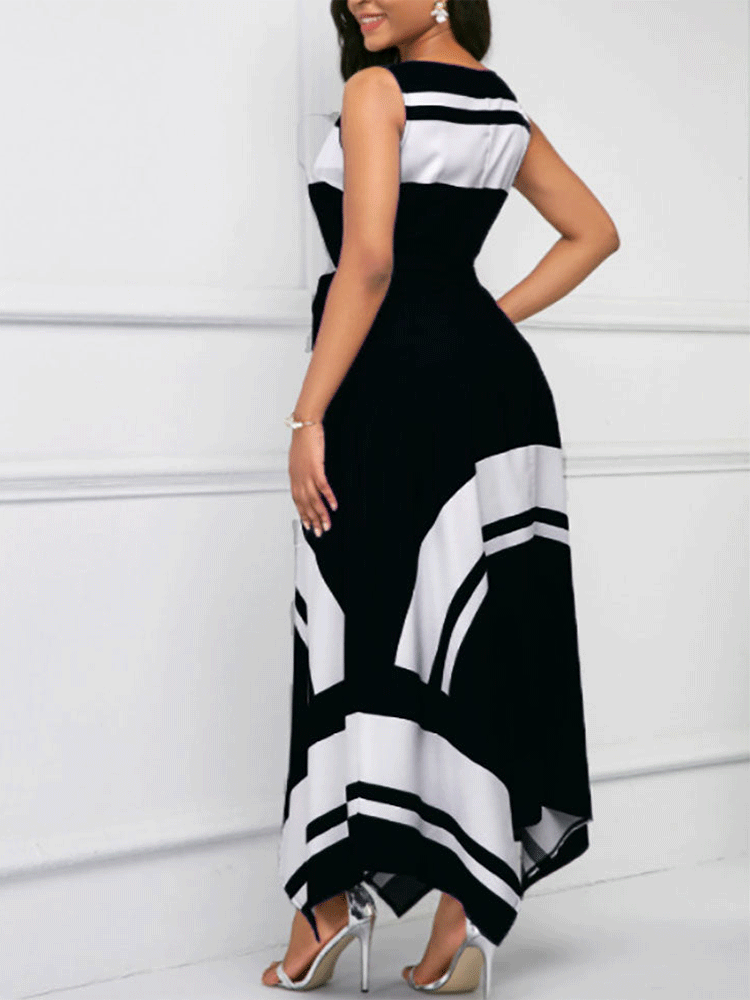 Hem Sleeveless Maxi Dress Maxct