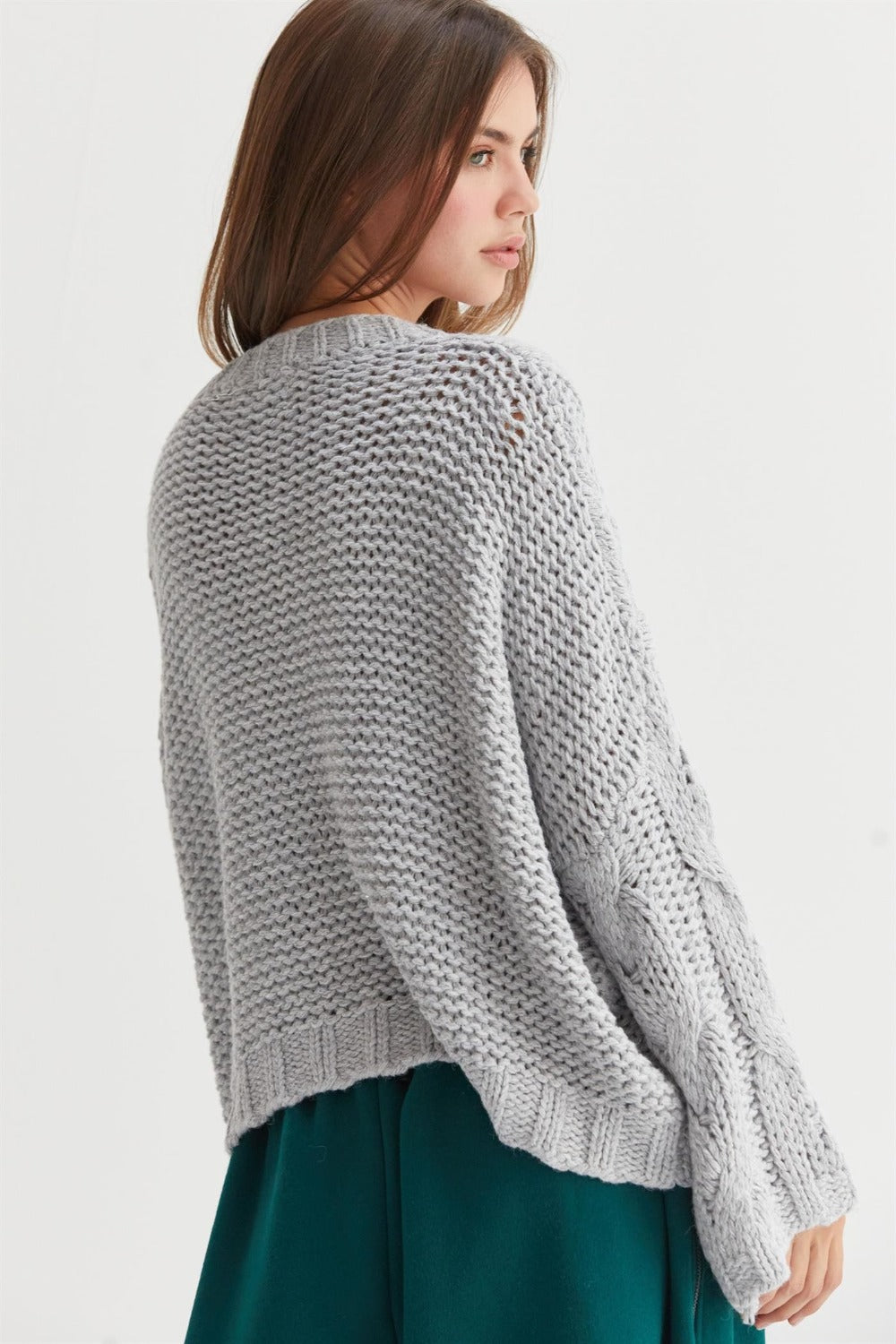Maxct &HYFVE Cable Knit V-Neck Sweater