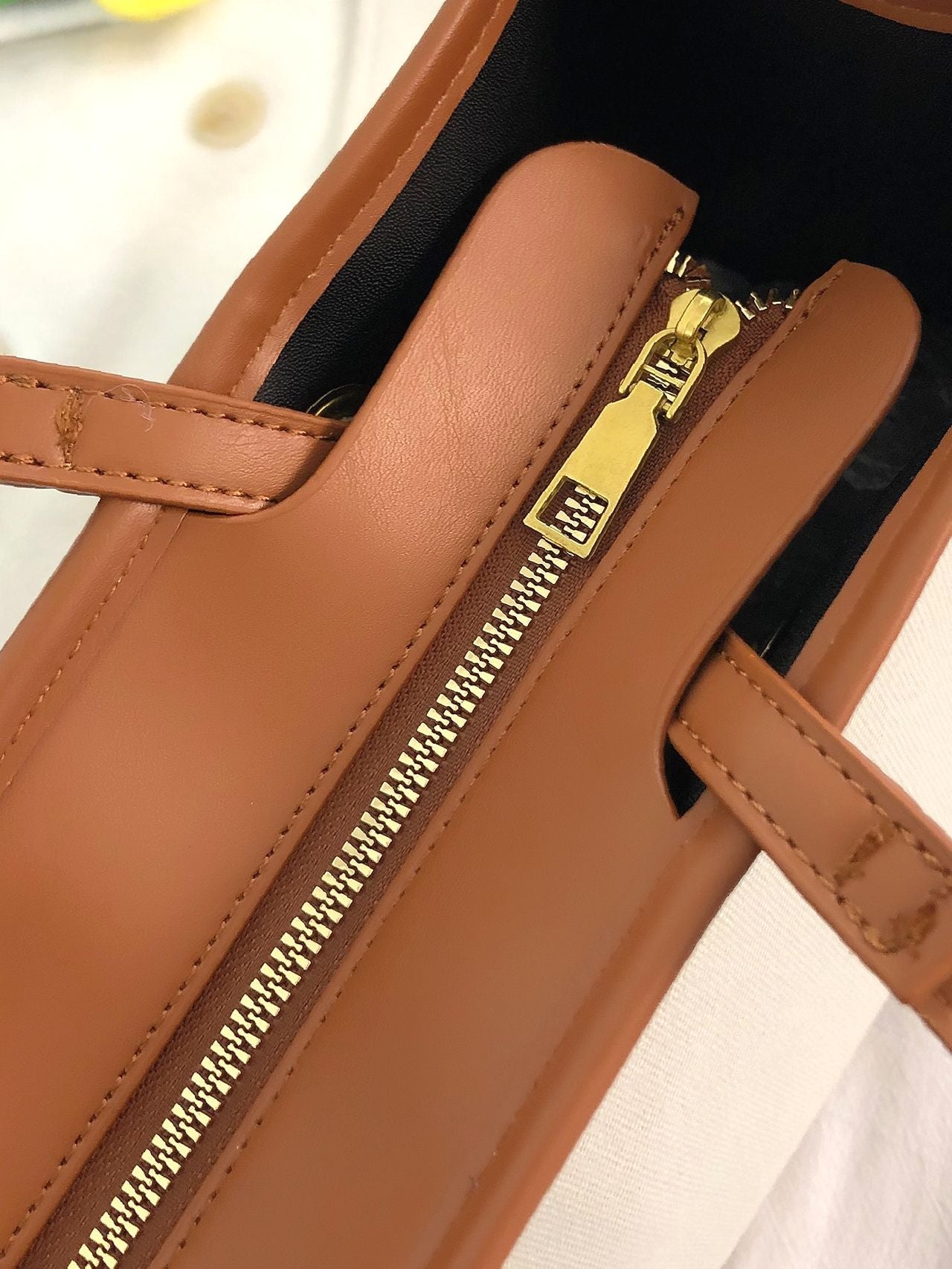 Maxct - Letter Graphic Contrast Binding Shopper Bag  - Women Tote Bags