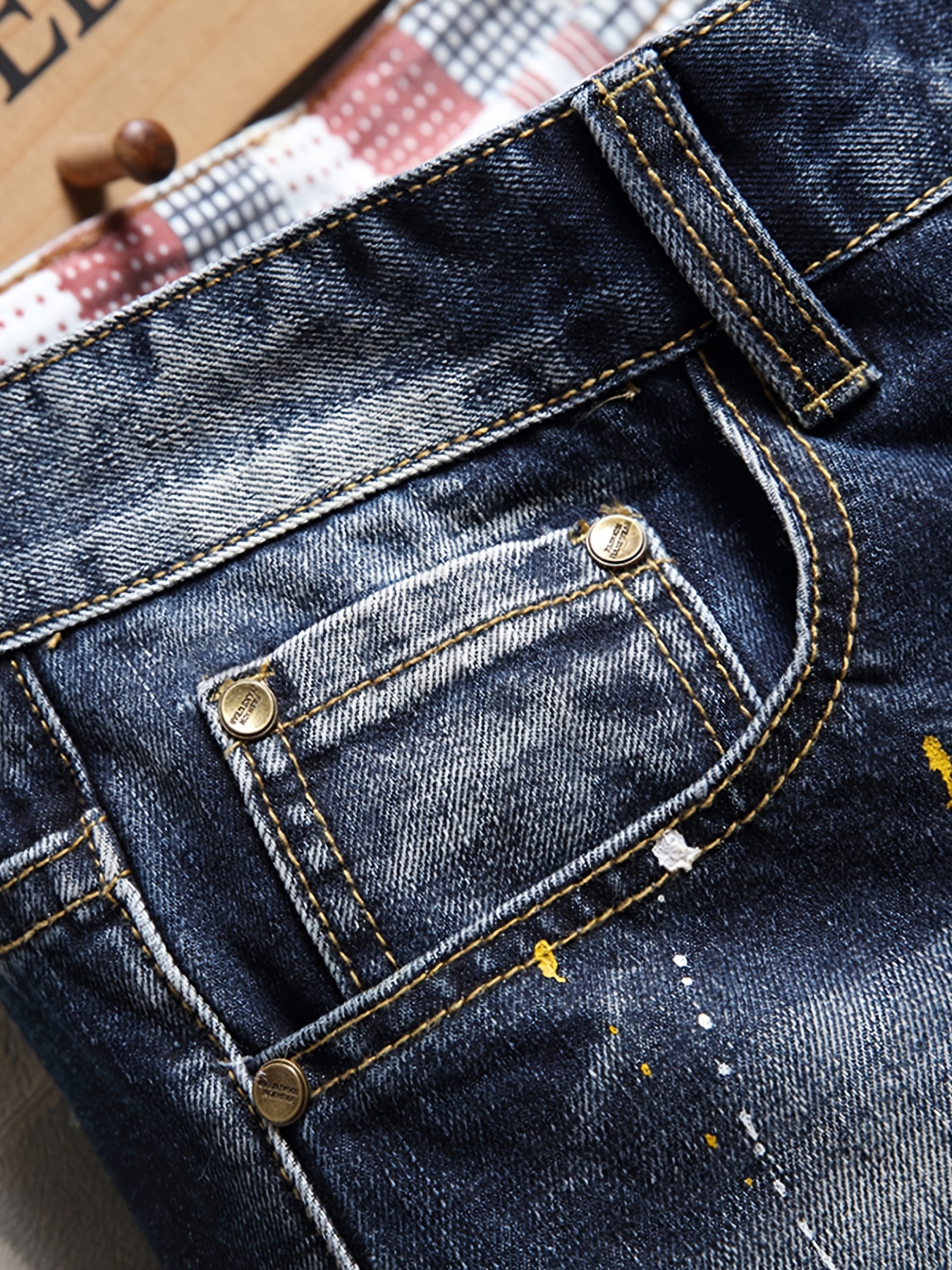 Men's Stylish Short Jeans, Casual Straight Distressed Fit Ripped Denim Shorts For Summer