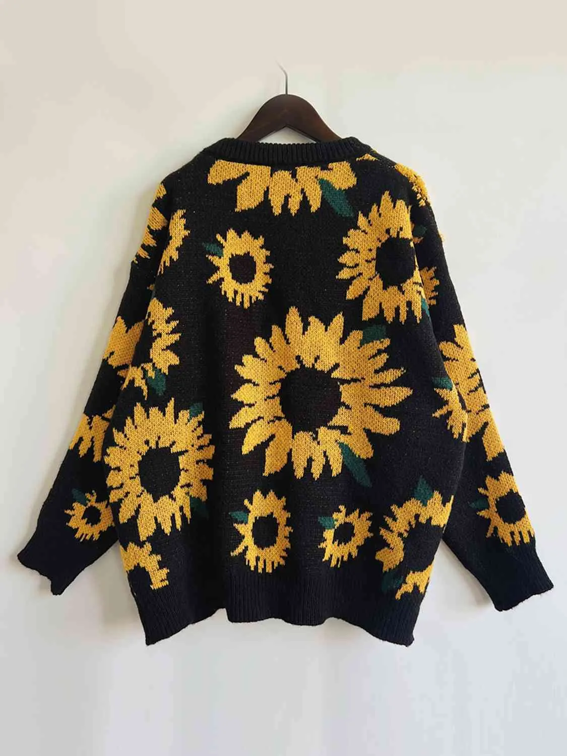 Maxct &Sunflower Dropped Shoulder Long Sleeve Sweater