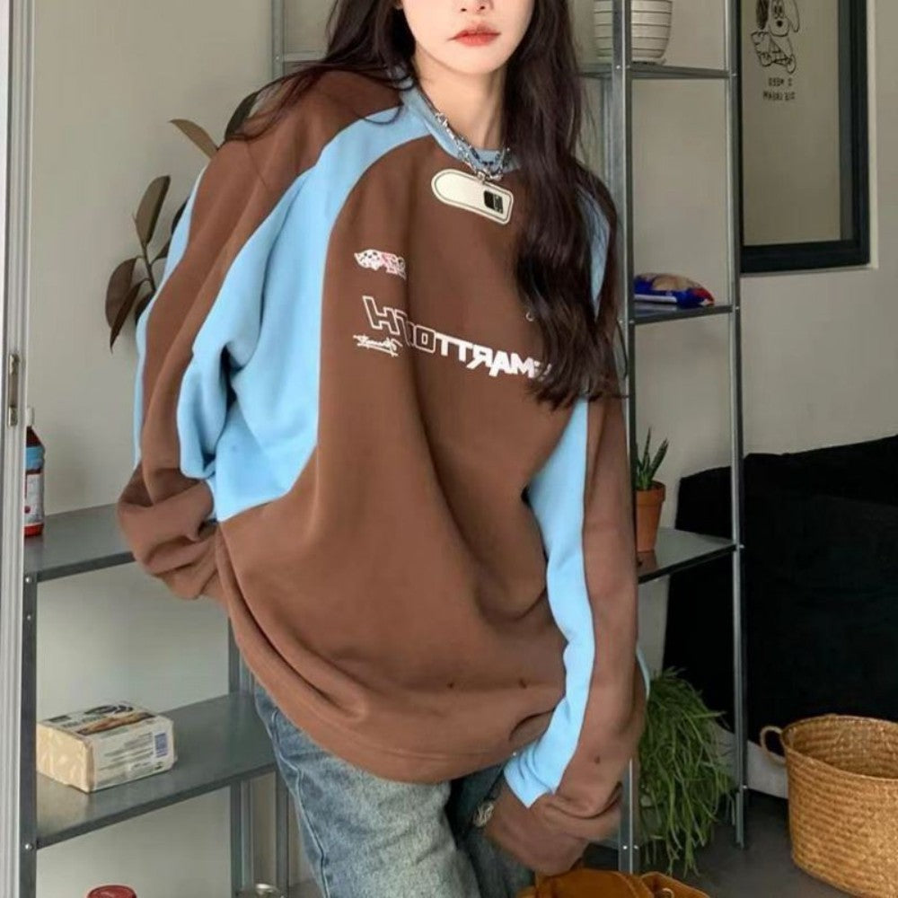 Maxct Vintage Print Raglan Sweatshirt