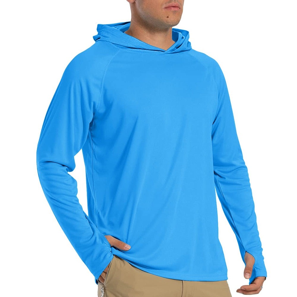 Long Sleeve Hoodie Sun Protection UV-Proof T-shirts for Men Maxct