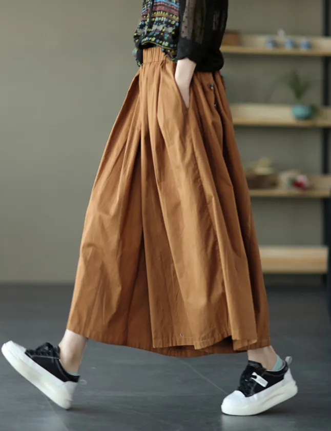 Maxct Women Autumn Retro Cotton Casual Pants