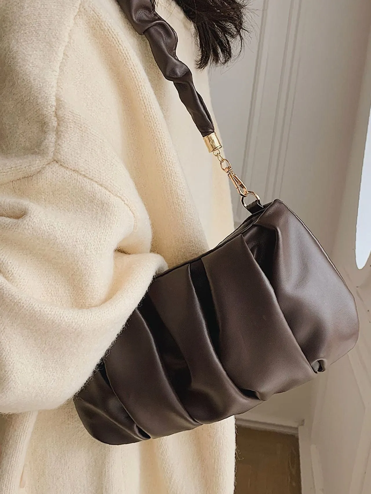 Bag For Love - Minimalist Ruched Bag  - Women Maxct Bags