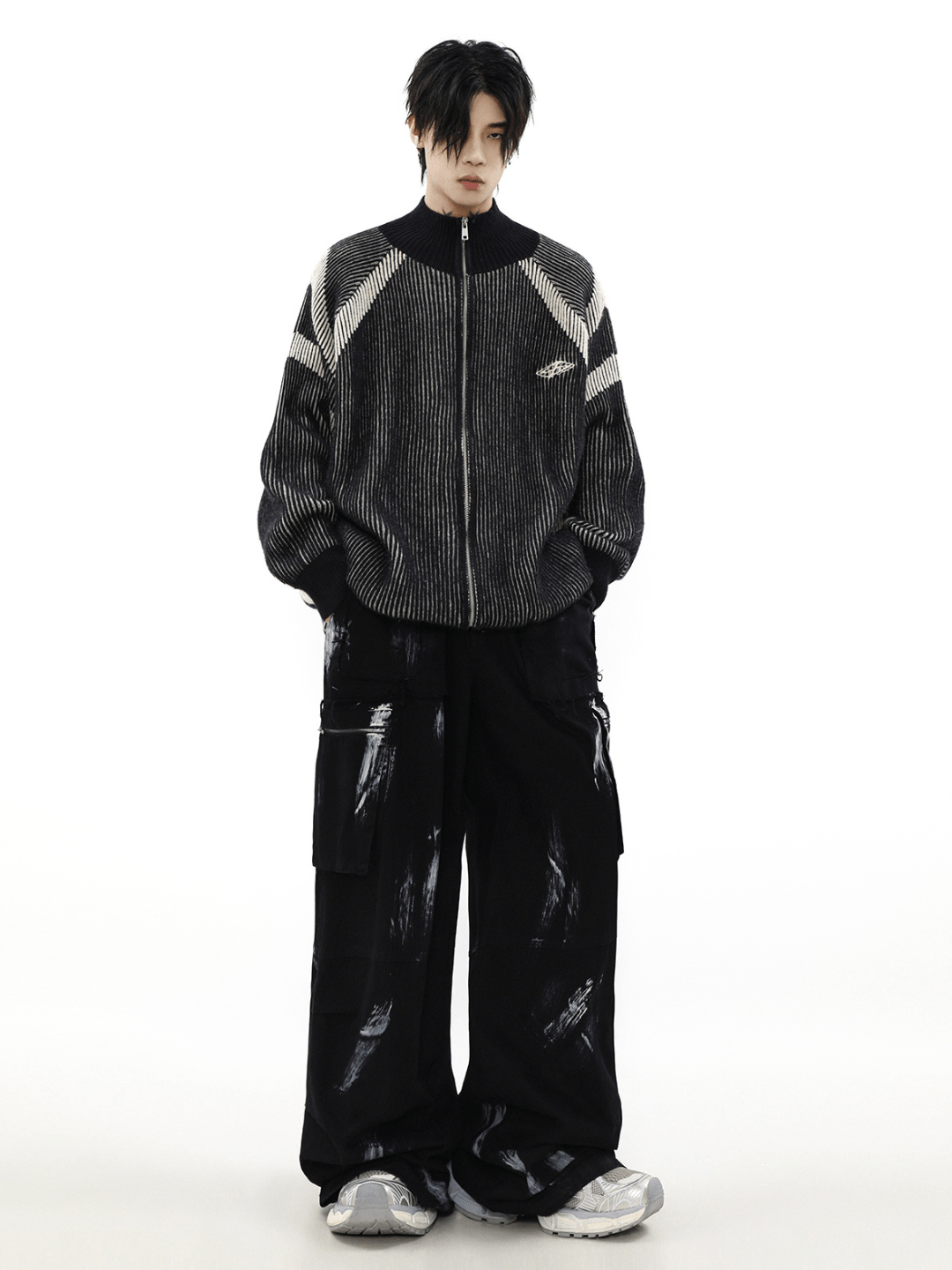 Maxct [Mrnearly] Striped Turtleneck Sweater Na857