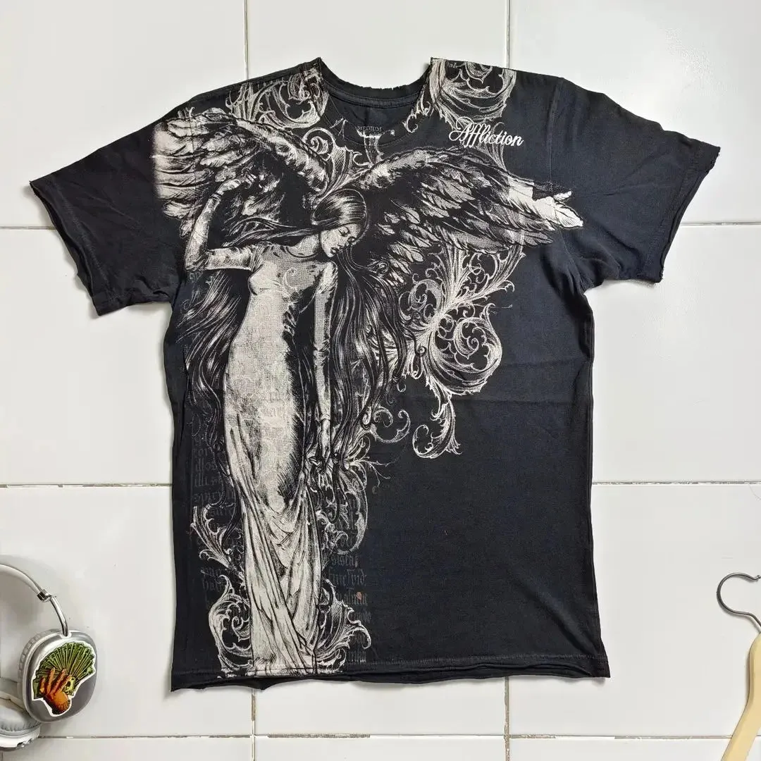 Maxct Y2K T Shirt Men New Sports Shirt Male Gothic Oversize Camouflage Leaf pattern Long Sleeves T Shirt Hip Hop Sweatshirt Streetwear