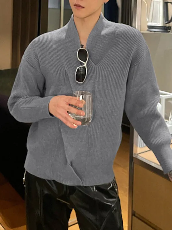 Maxct - Mens Solid Cable Knit Sweater