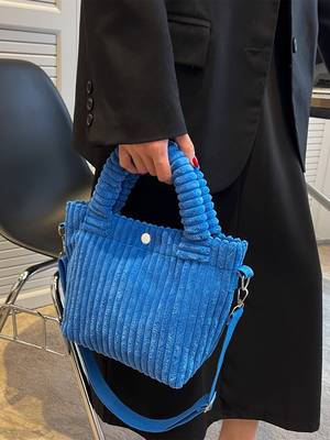 Minimalist Embossed Top Handle Bag - Women Tote Bags