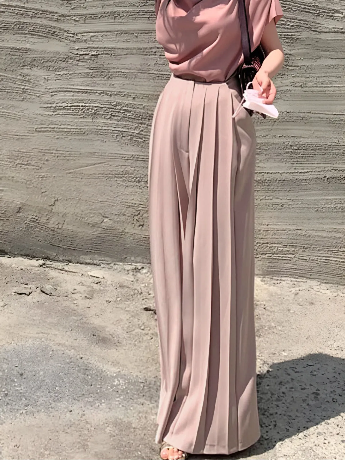 Maxct Pleated High Waist Wide Leg Pants