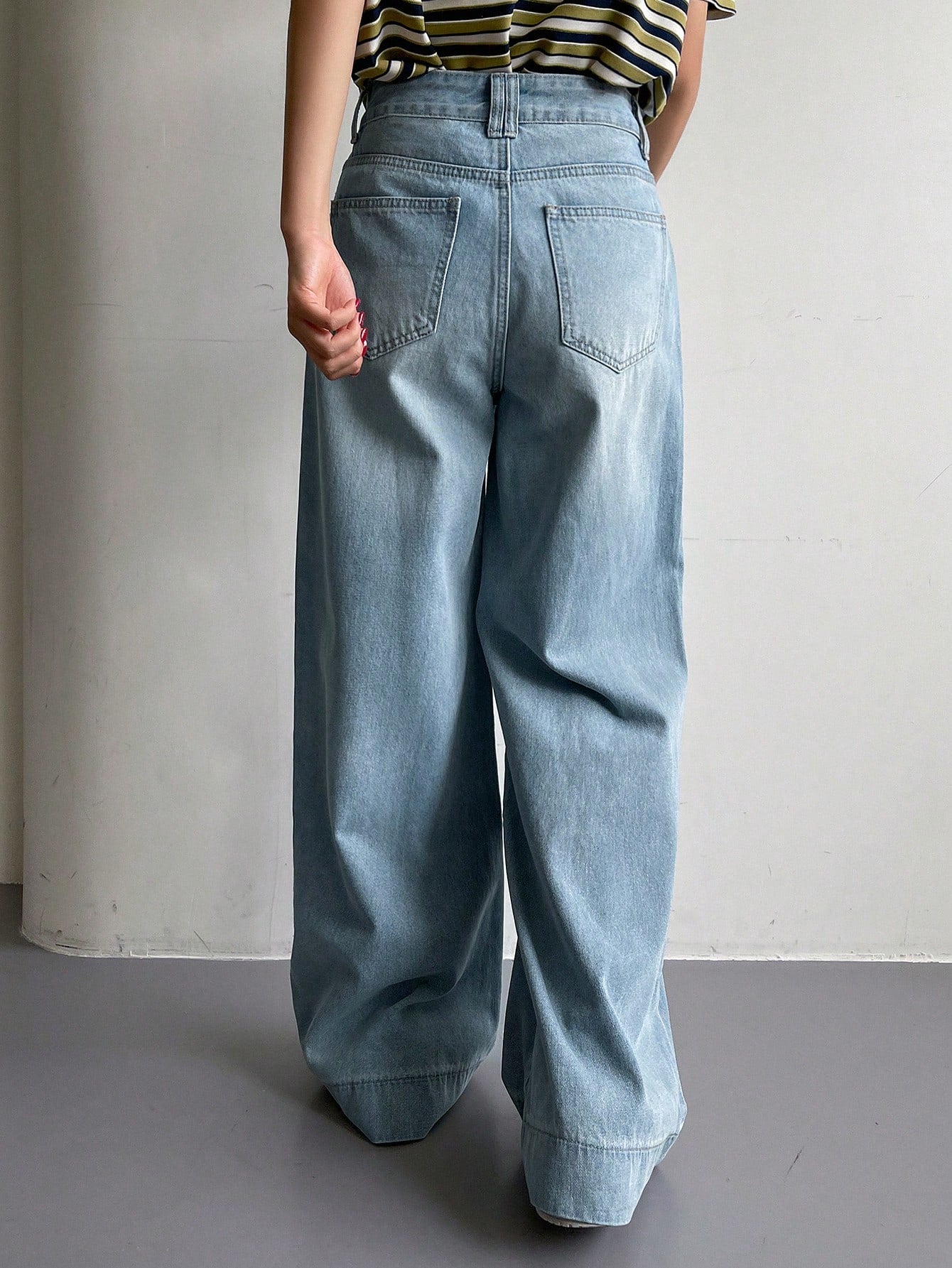 Maxct Women's Plain Casual Denim Pants For Daily Wear