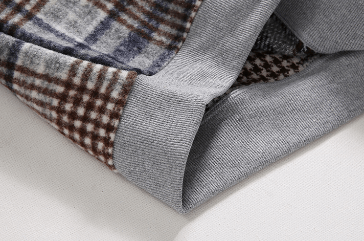 Maxct 6164 Knitted Crewneck Plaid Sweater