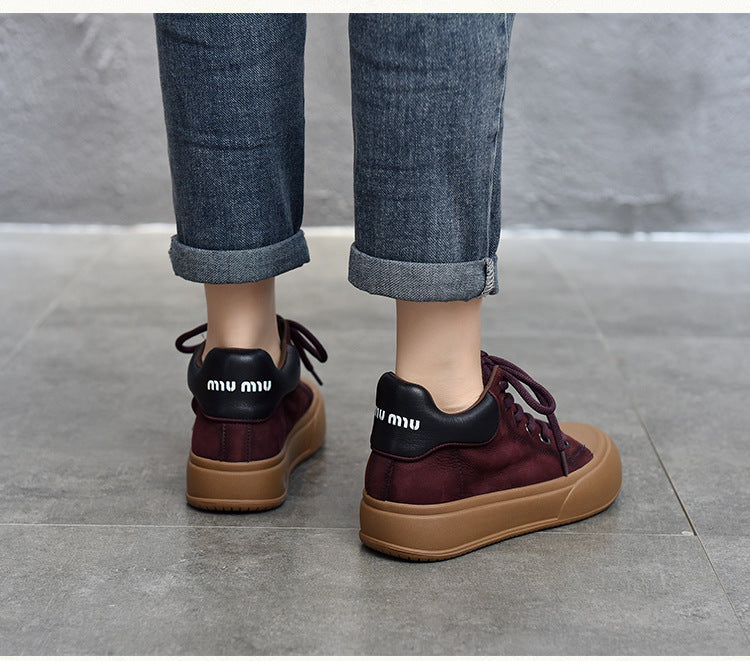 Vintage Leather Lace-Up Short Boots Maxct