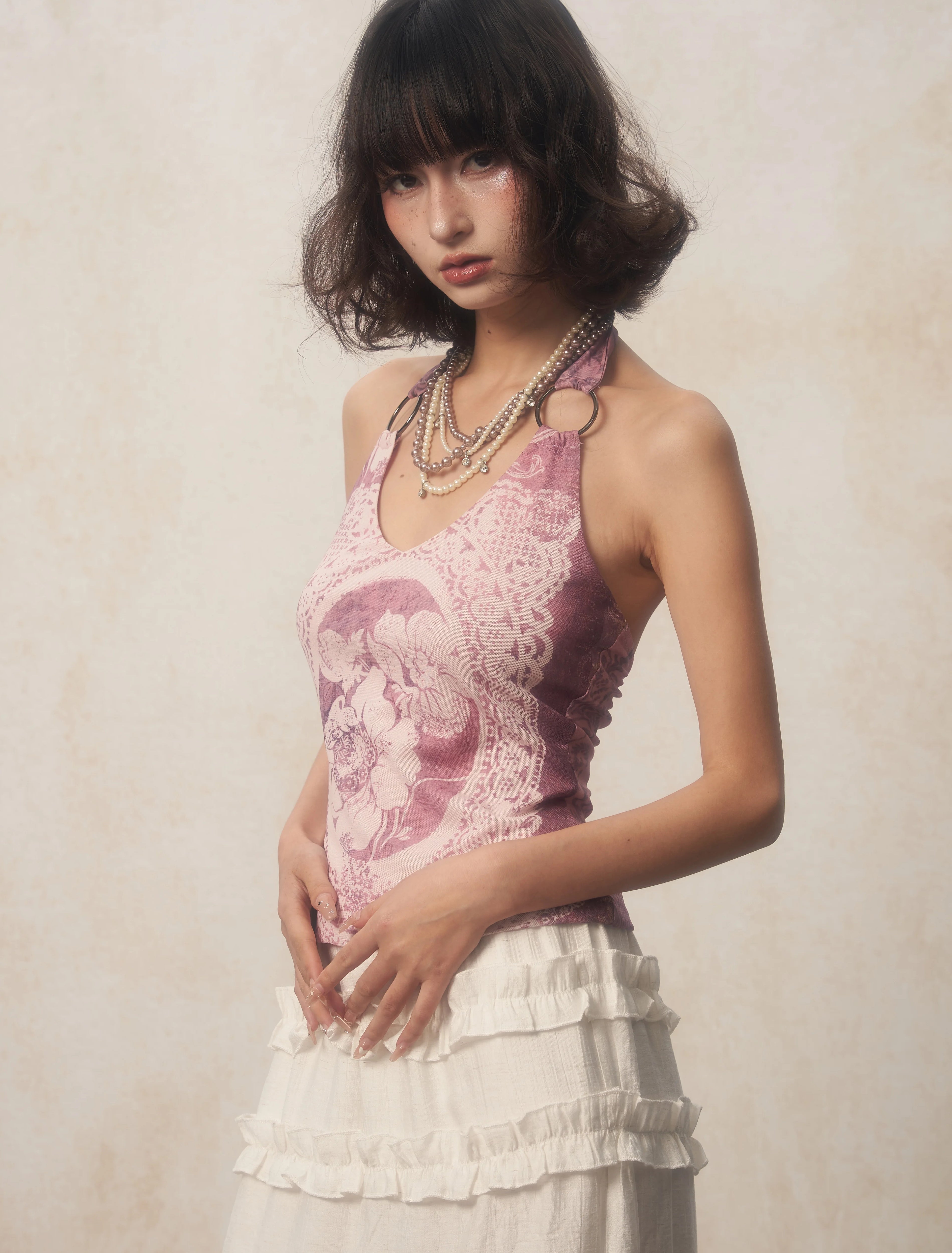 Maxct &Soft Girl Rose Halter Top
