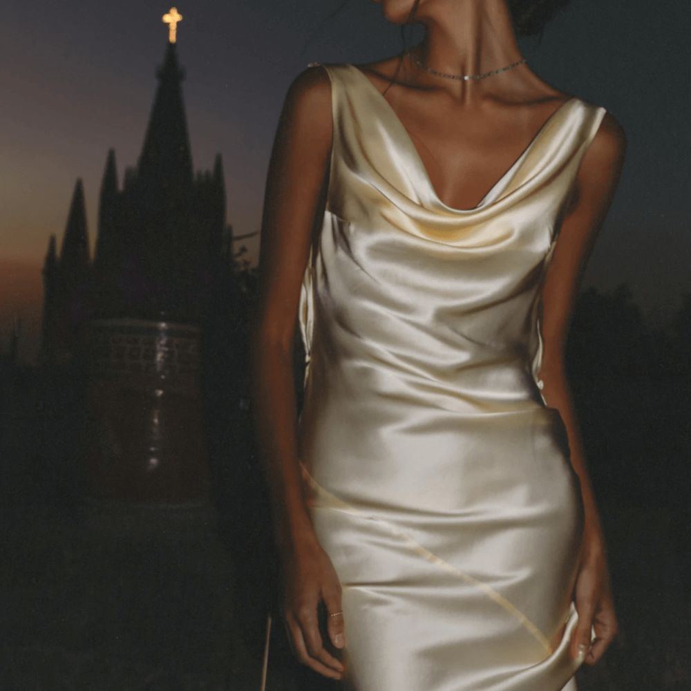 Snowdrop Plunging Back Cowl Maxi Dress Maxct