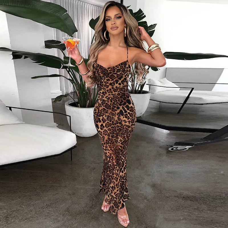 Leopard Print Smock Mini Dress Maxct