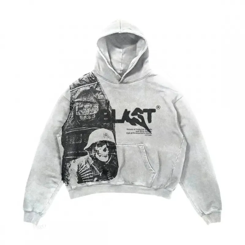 Maxct Halloween New Women's Street Fashion Harajuku Style Casual Versatile 3D Printed Pullover Hooded Sweater