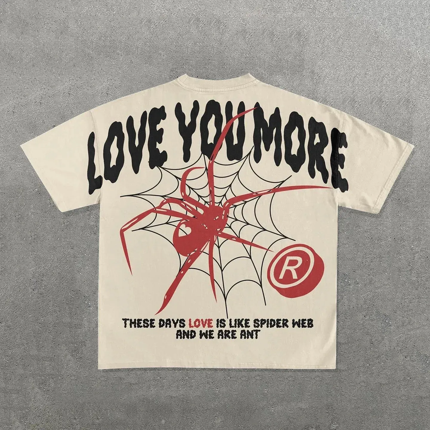 European and American fashion trend cartoon print oversized T-shirt men's Y2K street Harajuku loose short-sleeved T-shirt