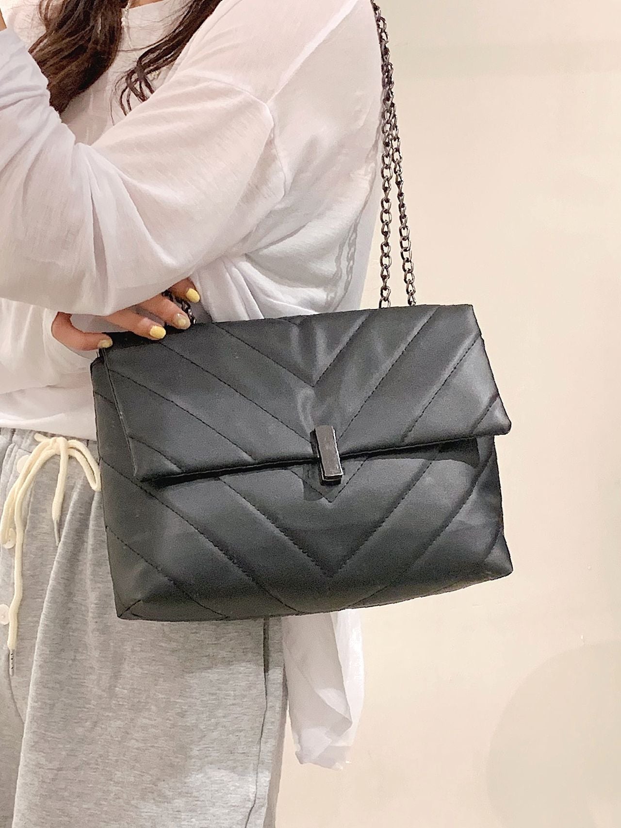 Maxct - Chevron Chain Tote Bag  - Women Tote Bags