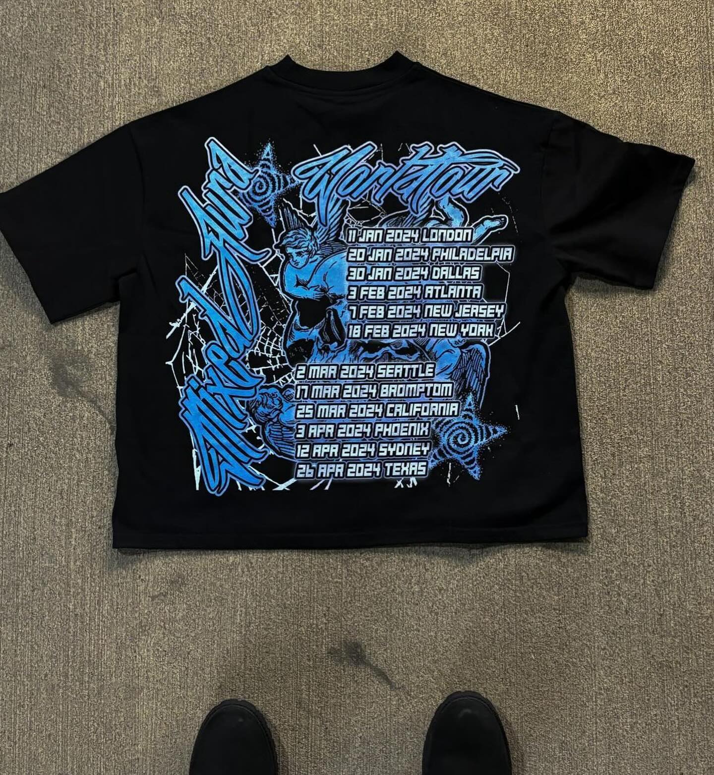 American Fashion Goth Big Head Cartoon Print Oversized T-Shirt Men's Y2K Street Hip-Hop Harajuku Loose Casual Couple Clothes