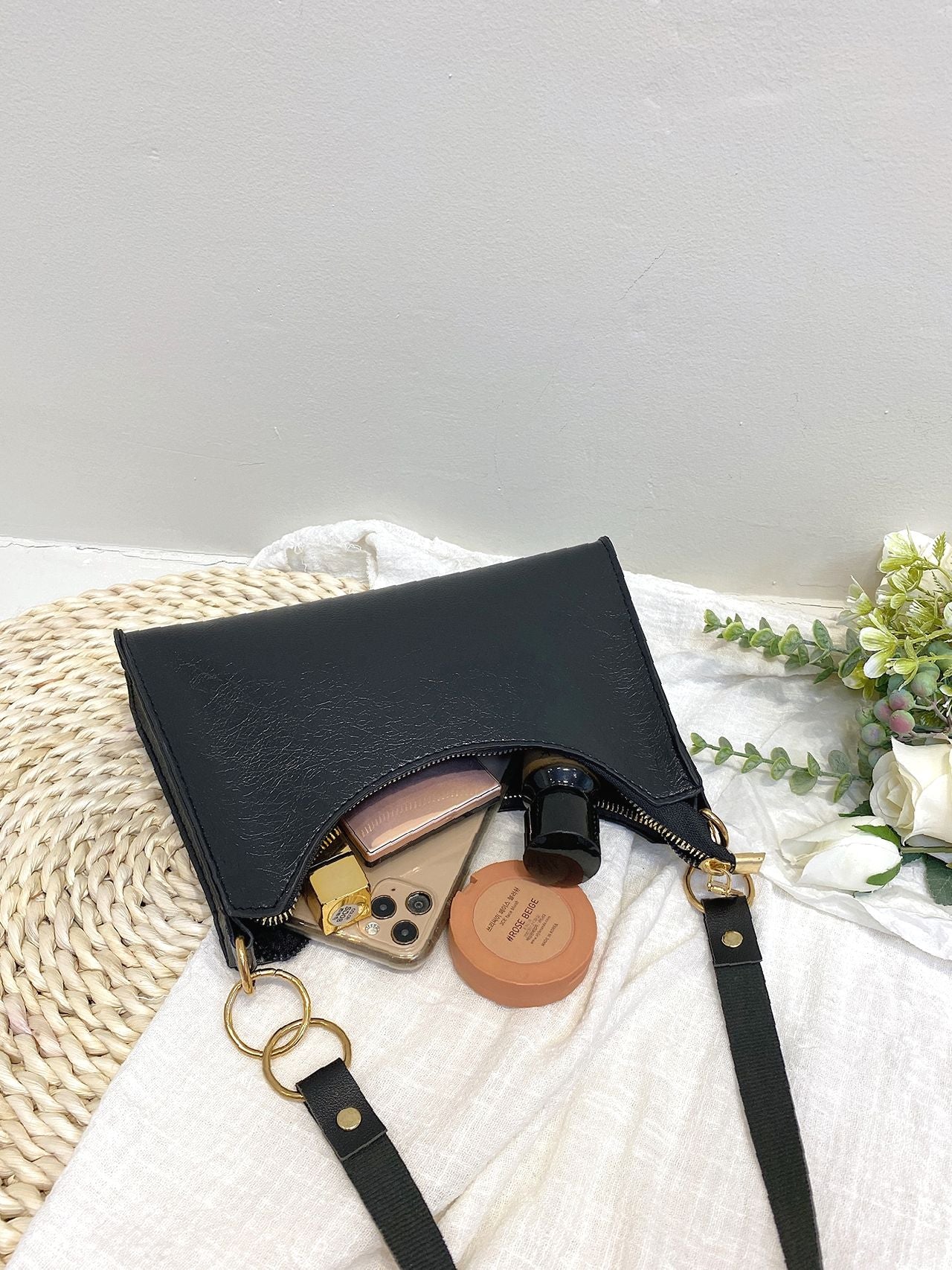 Bag For Love - Minimalist Textured Baguette Bag  - Women Maxct Bags