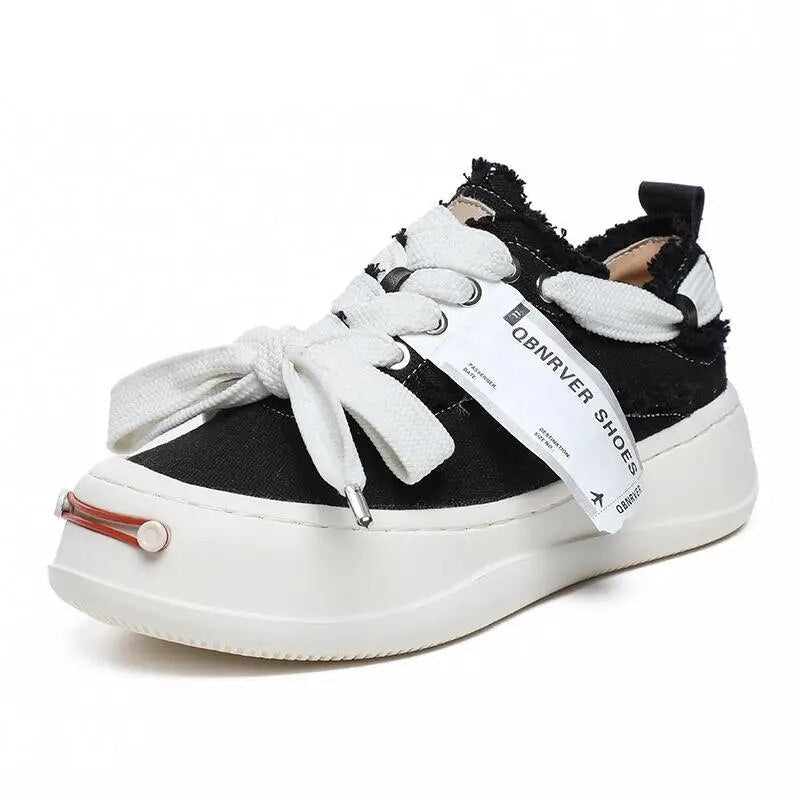 Canvas Sneakers Women's Thick Sole Maxct