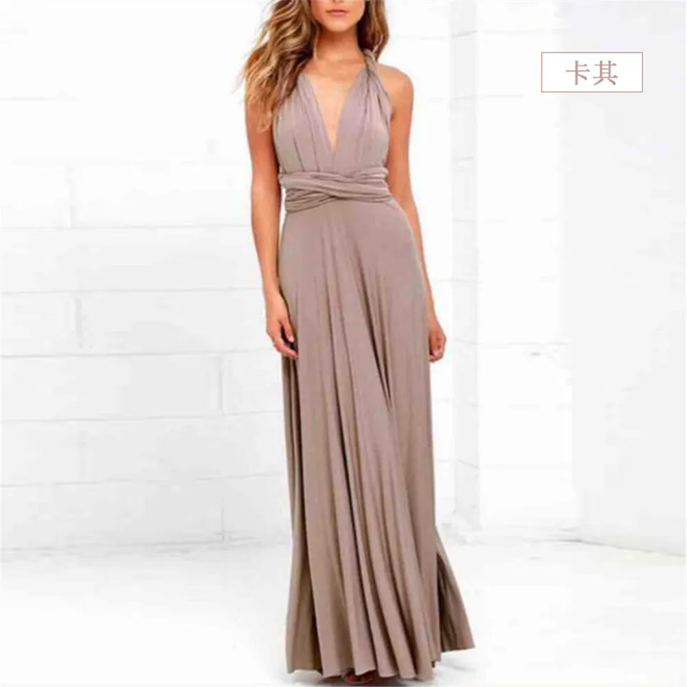 Maxct men costume ideas Multi-Wear Multi-Rope Cross Backless Sexy Bandage Dress Long Dress
