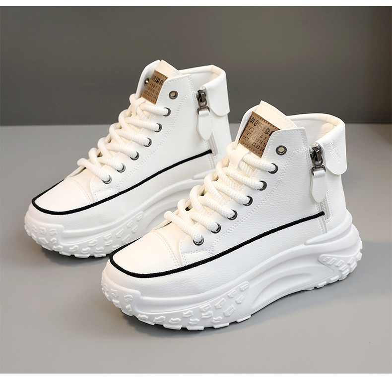 Comfort Elevated Luxury Fashion High-Top Platform Sneakers for Women