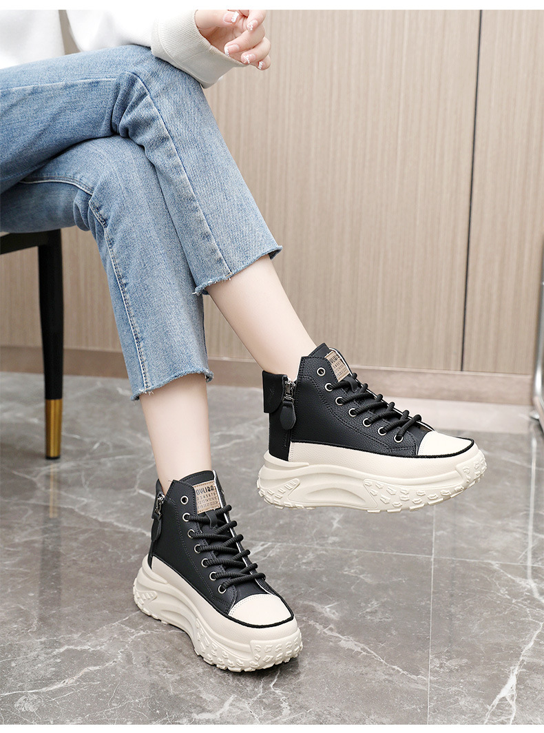 Comfort Elevated Luxury Fashion High-Top Platform Sneakers for Women