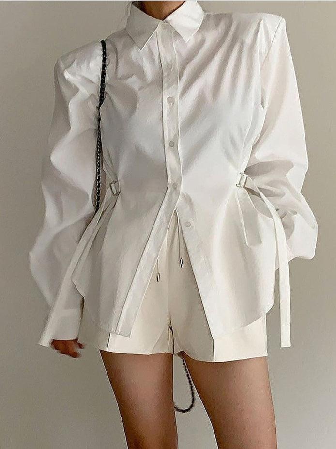 Maxct Simple Adjustable Waist Padded Long Sleeve Shirt - Image 4