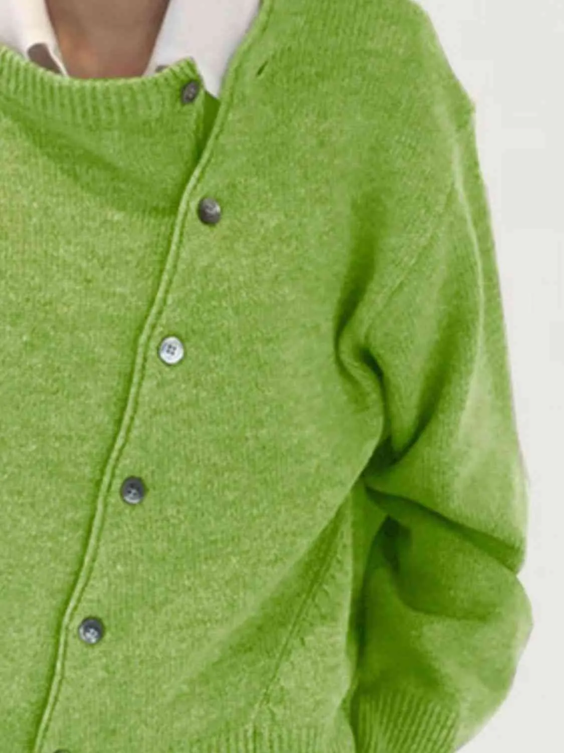 Maxct &Dropped Shoulder Buttoned Cardigan