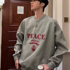 Maxct [Jh Homme] Logo Long-Sleeved Round Neck Sweater Na1557