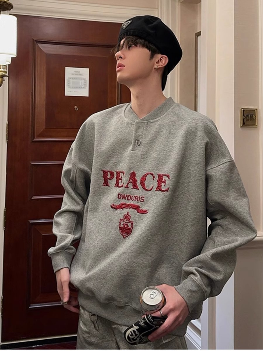 Maxct [Jh Homme] Logo Long-Sleeved Round Neck Sweater Na1557