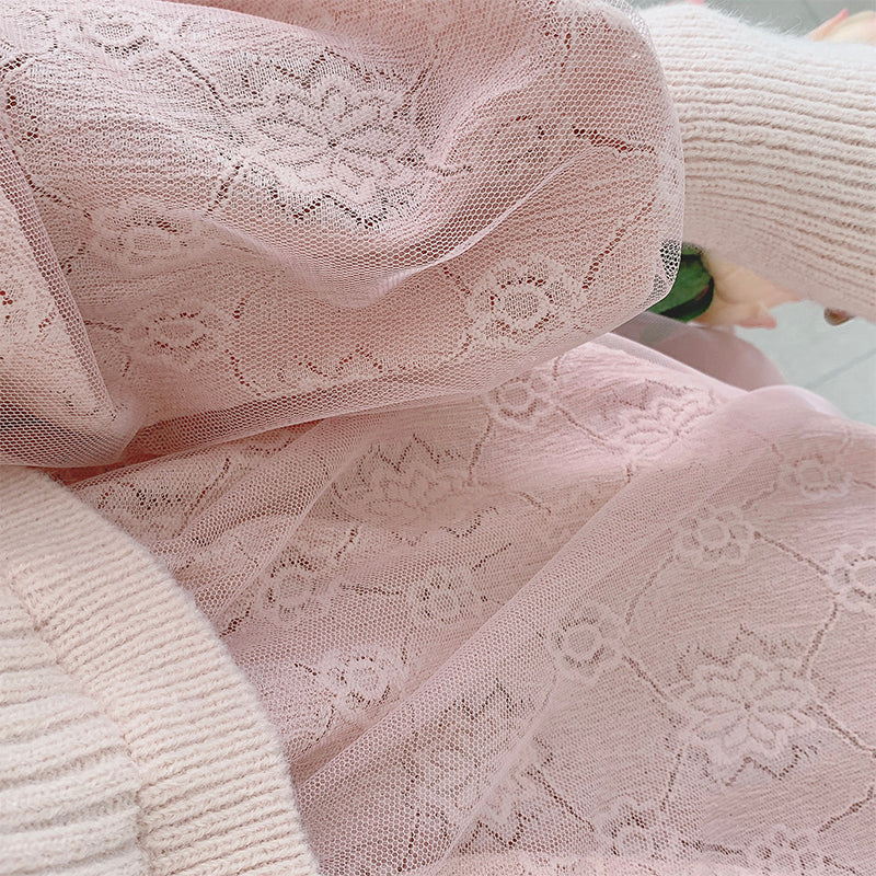 Lace Knit Sweater Dress Maxct