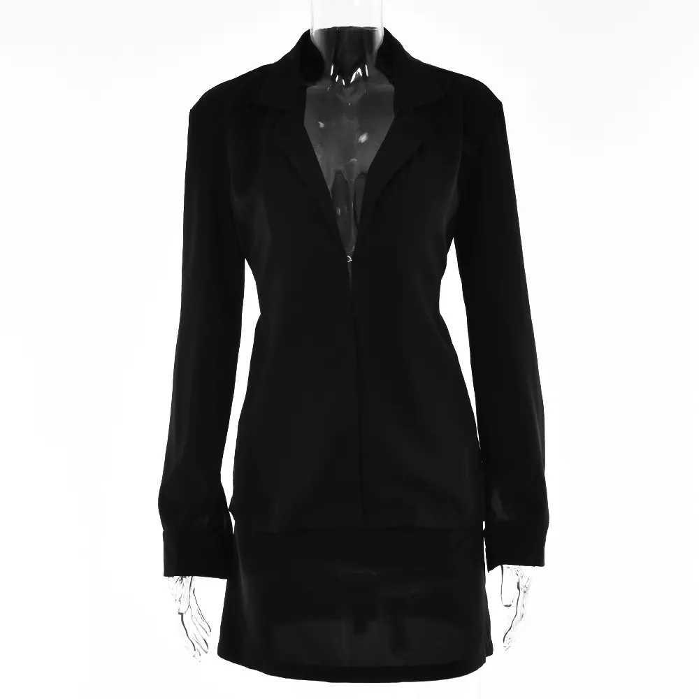 Buttoned Blouse High Waist Skirt Two Piece